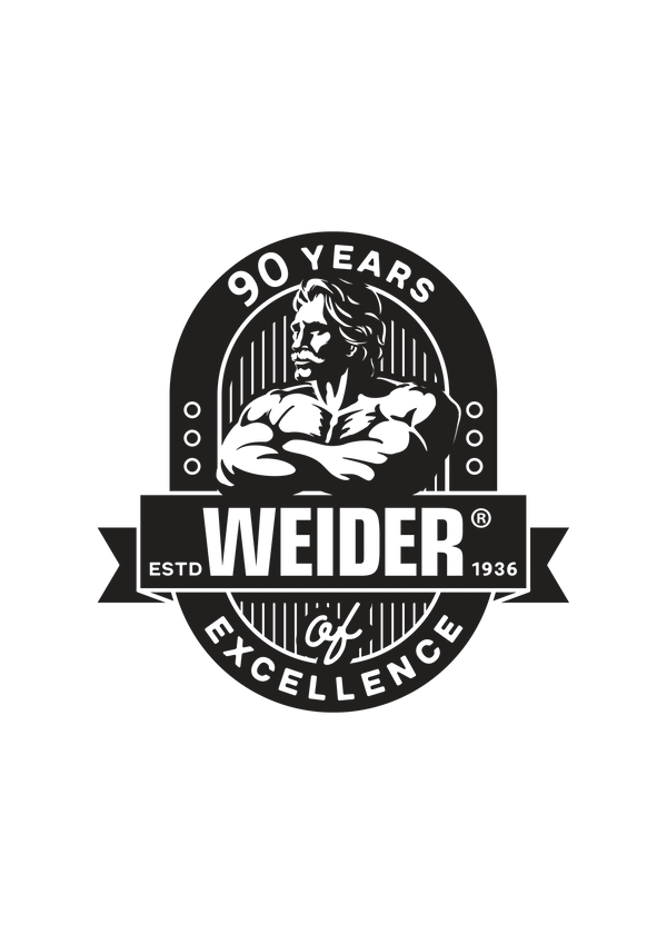 WEIDER 90 years of excellence anniversary emblem